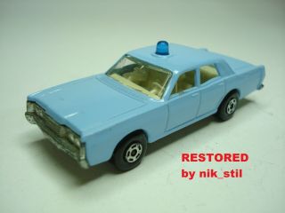 Rare Matchbox Superfast 59 Mercury Police Car In Pale Blue (preproduction)
