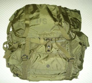 Military Combat Field Pack Complete W/ Frame Large 1st Generation Alice Lc - 1