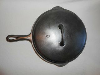 8 Griswold Cast Iron Skillet 10.  5 " Frying Pan With Lid