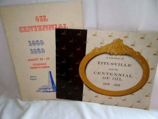 1959 Titusville Pa Oil Centennial Program And Souvenir Book