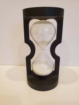 Vintage Victor Uk England Heavy Cast Iron Three Minute Sand Hourglass Timer - Rare