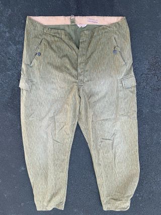 East German Military Rain Pattern Camo Pants Sz Sg52 Nva Ddr