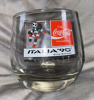 Coca Cola World Cup Italia 90 Glass Rare Vintage Football Collectable 1990