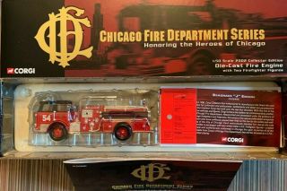 Corgi Chicago Fire Dept.  Series Seagrave " J " Engine 54 1:50 Scale Mib Us50803