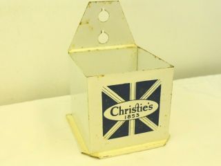 Vintage Christies Tin Ice Cream Cone Dispenser Advertising Metal Store Display