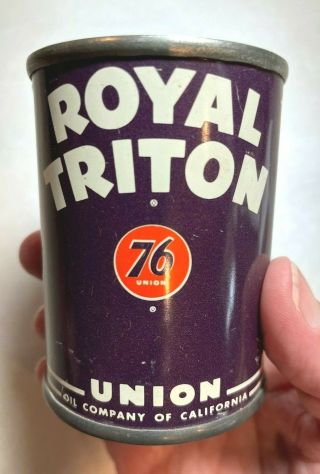 Royal Triton Union 76 Motor Oil Metal Advertising Can Bank