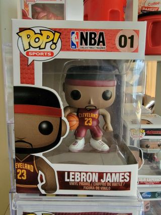 Funko Pop Sports NBA Lebron James 01 Cavaliers Heat Error Box Rare,  Hard Stack 2