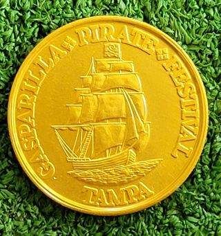 Ye Mystic Krewe Of Gasparilla,  1904,  Gaspapilla Pirate Festival Tampa Coin 2