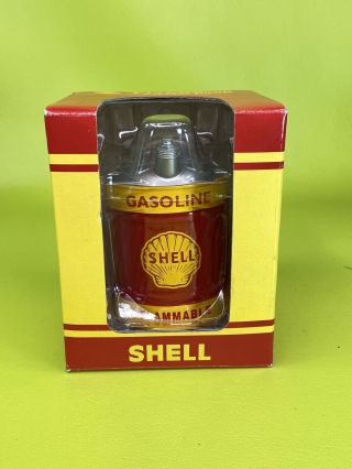 Vintage Shell Motor Oil 1:4 Scale Oil Can Coin Bank First Gear 2000