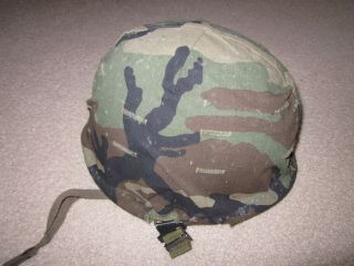 Cold War Era Us Army Steel Helmet And Liner With Cover