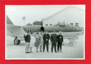 Photo Of Colonel Hadley Thompson W/chinese Officials Mig Jet Rare