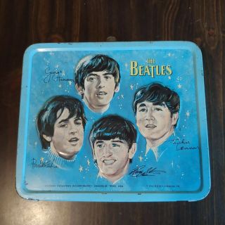 Vintage Aladdin Industries Inc.  1965 Beatles Lunch Box Very Good No Thermos