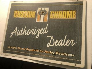 Custom Chrome Authorized Dealer Metal Sign Products Harley - Davidson Motorcycles