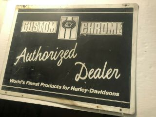 Custom Chrome Authorized Dealer Metal Sign Products Harley - Davidson Motorcycles 3