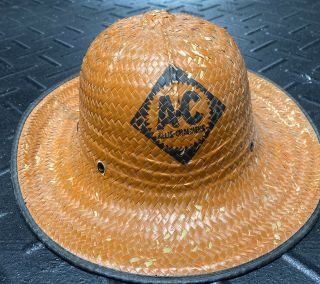Vintage Allis Chalmers Advertising Tractor Straw Hat All Shape