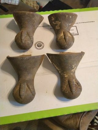 4 Old Cast Iron Claw Feet Bath Tub