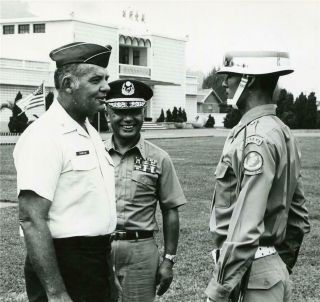 Photo Colonel Hadley Thompson W/marine Lt.  General Lo Chang & Ranger Rare
