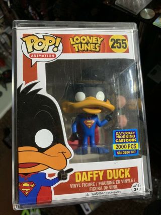 Funko Pop Looney Tunes 255 Daffy Duck Stupor Duck Sdcc 2017 Rare W/ Hard Stacks