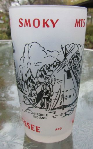 1950s Great Smoky Mountain National Park Tennessee North Carolina Souvenir Glass 2