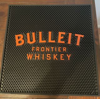 Authentic Bulleit Bourbon Whiskey Whisky Bar Spill Mat 16.  5x16.  5”