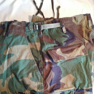 United States Army Camouflage Camo Bdu Woodland Pants Large Long￼