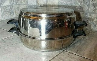 Vintage Rena Ware 6 Qt.  Stock Pot Dutch Oven W/dome Lid Euc