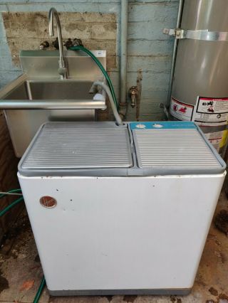 Vintage 1967 Hoover Electric Washing Machine Hoovermatic Twin Tub Washer