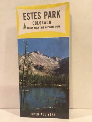 1950 Estes Park Colorado Rocky Mountain National Park Travel Brochure And Map
