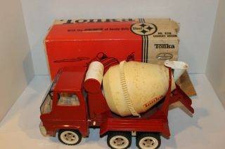 Vintage Tonka 620 Cement Mixer Truck With Box