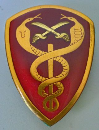 Surgeon General South Africa Army Medical Corps Old Type Swords Metal Arm Badge