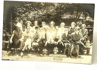 Mammoth Cave Kentucky 1940s B&w Tour Group Photograph - 6 " By 4 "