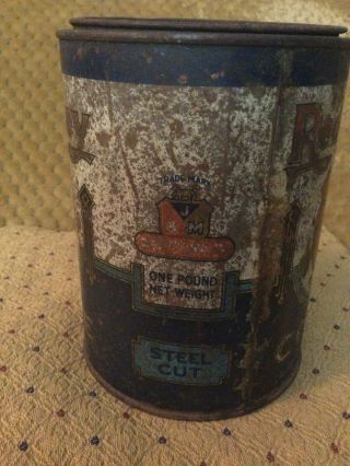 Rare Vintage Red Turkey Brand Coffee Tin,  As Found 3
