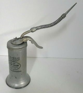 Vintage Eagle No.  33f Pump Oiler 6 Oz.  Antique Oil Can Long Hose Handle Tin Man