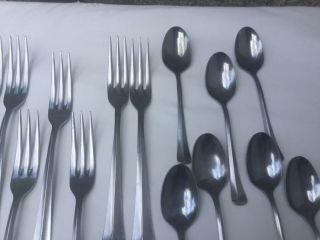 14 Ecko Eterna Colonial Richmond Stainless Spoons & Long 3 Tine Forks - Japan