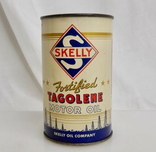 Skelly Tagolene Motor Oil,  Vintage Advertising Coin Bank Tin Can - 83710