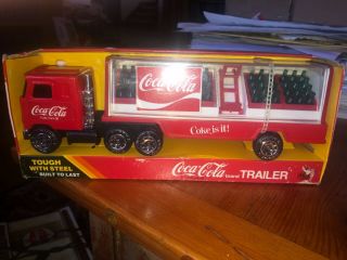 Vintage Buddy L Coke Coca - Cola Trailer Truck Toy 591l - 10” W Bottles