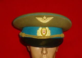 1983 Russian Soviet Air Force Officer Service Uniform Cap Hat Ussr Size 59 Ussr