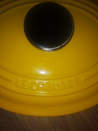 Vintage Le Crueset Oval Dutch Oven 2¾ Quarts - Yellow Enamel Cast Iron - France