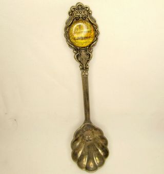 California Western Railroad Fort Bragg Willits Cameo Silver Plate Souvenir Spoon