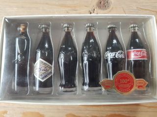 100th Anniversary 1998 Evolution Of The Coca - Cola Contour Bottle Mini Vintage