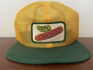 Vintage 1970s Dekalb Seed Flying Corn Farm Trucker Hat K - Products Usa