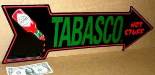 Tabasco Sauce Avery Island Louisiana Arrow Shape Sign - Points To Food In Kitchen