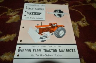 Waldon Farm Tractor Bulldozer For Allis Chalmers D21 Tractor Brochure Fcca