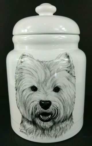 West Highland White Terrier Cookie Jar - Porcelain By Rosalinde