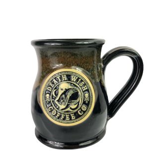 Death Wish Coffee Mug Friday 13th Black Cat Cup 2017 1959/5000 Brown Black 16 Oz