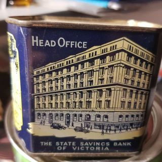 State Bank Tin Vintage Money Box