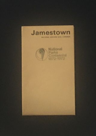 1972 Jamestown National Historic Site Virginia Vtg Brochure & Map Centennial