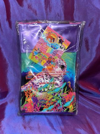 Vintage 1990s Lisa Frank Insulated Lunch Bag Rainbow Reef Seal