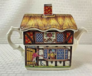Vintage Sadler Teapot Country Village Tudor House Cottage England