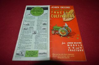 John Deere 2 & 4 Row Tractor Cultivators For 1939 Brochure Fcca